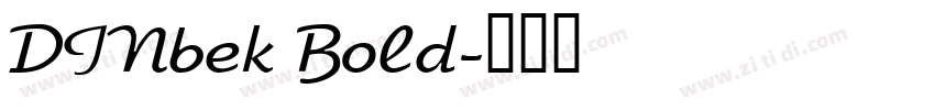 DINbek Bold字体转换